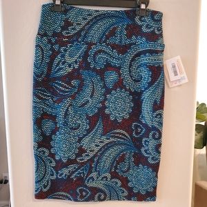 Lularoe Cassie Pencil Skirt Paisley print, NWT